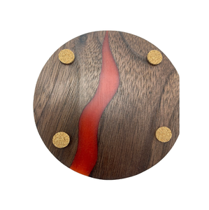 Sous-verre en bois de résine New Look pour bureau et vaisselle, sous-verre en résine pour vente personnalisée - Product Image 1