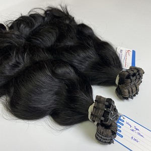Doble dibujado Calidad cruda Virgen cutícula alineada cabello onda natural 100 Cinta humana vietnamita en extensiones de cabello - Product Image 1