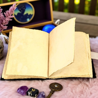 Journal en cuir de fée imprimé Grimoire fait à la main livre des ombres avec serrure journal intime de sorcellerie mystique