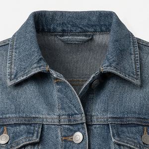 Custom Casual Denim <b>Trucker</b> <b>Jacket</b> for <b>Men</b> Big & Tall Sizes 100% Cotton Shell Front Logo Option Breathable Winter <b>Jacket</b> - Product Image 4