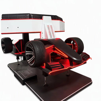 Simulateur de course automobile 3DOF populaire avec triple écran et éclairage LED, nouveau modèle 2026, cockpit de jeu dynamique pour divertissement en arcade
