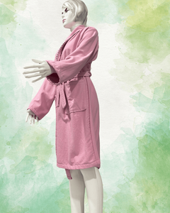 Peignoir pour femme en coton biologique 100% écologique, couleur unie, séchage rapide, jacquard - Product Image 2