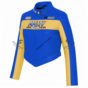 Veste en cuir PU personnalisée Sigma Gamma Rho, veste de sororité, haute qualité, coupe ajustée, silhouette courte, veste de course - Product Image 3