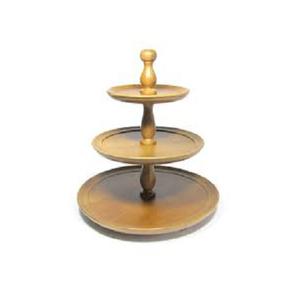 Exclusivo Soporte para Postres de Madera de Calidad, Diseño Clásico, Forma Redonda, Soporte para Tartas de 3 Niveles para Decoración de Mesa - Product Image 2