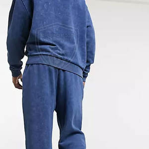 Survêtement de lavage à l'acide pour hommes de haute qualité respirant et confortable pour une utilisation décontractée motif solide pour la quantité en vrac d'hiver - Product Image 2