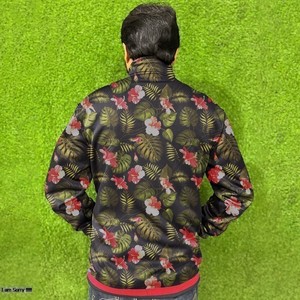 Chaqueta de invierno de lona estampada para adultos, de moda, cómoda, estilo urbano, con cuello alto, cortavientos frontal, transpirable, para otoño, venta al por mayor - Product Image 2