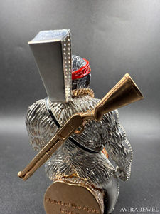 Colgante Unisex de Plata de Ley 925 con Baño de Oro Rosa y Diamante Moissanita, Estilo Hip Hop - Product Image 3