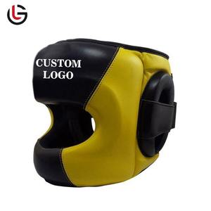 Protector DE SEGURIDAD DE CUERO MMA Kickboxing Head Guard Cuero de PU genuino y tocado de boxeo sintético para Artes Marciales Patrón impreso - Product Image 3