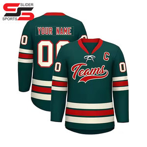 Jersey de hockey sobre hielo sublimado, sarga bordada, Jersey deportivo de tela gruesa - Product Image 5