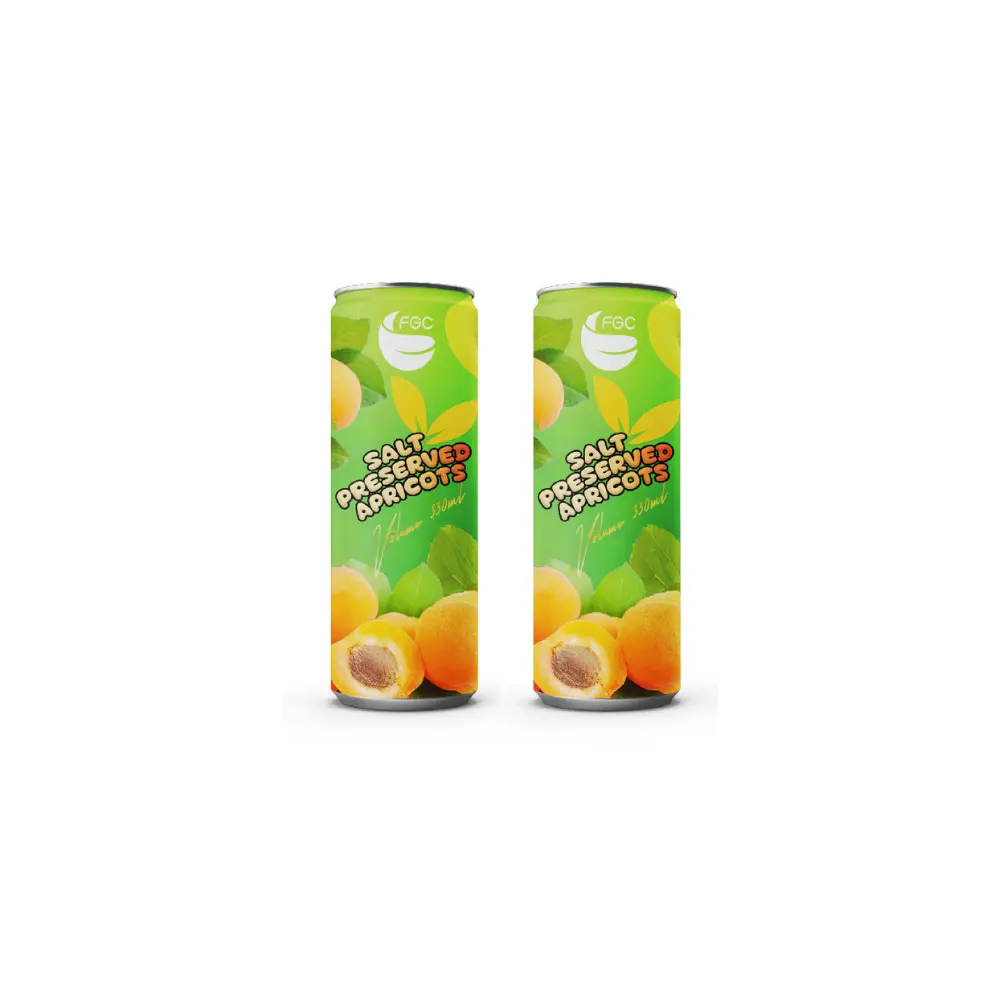 Private Label Natural Healthy Juice Little Sugar Fruit Drink Bottles 350ml 455ml PET bottles Salt Preserved Apricot