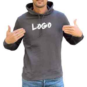 Sweats à capuche 100% coton de qualité supérieure sweat à capuche léger et respirant OEM d'impression de logo sur mesure - Product Image 2