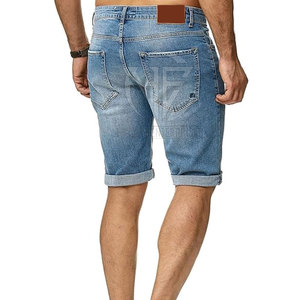 Simple Mens Summer Wear <b>Lightweight</b> Short <b>Trousers</b> Cotton Fabric Casual Fit Everyday <b>Walking</b> Apparel Jeans Shorts - Product Image 3
