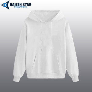 Men's Winter Pullover Hoodie 100% Cotton Eco-Friendly Breathable Windproof Solid Custom Front Logo 300 Grams 420 Grams 500 Grams - Product Image 3