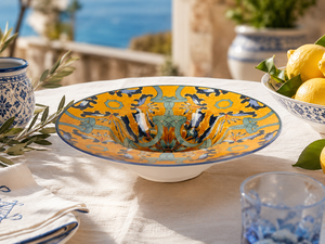 Set di 6 Ciotole per Pasta in Ceramica Design Italiano |   Decorazione Mediterranea |   Stampa Digitale |   Amalfi Excelsa |   Adatto alla lavastoviglie - Product Image 3