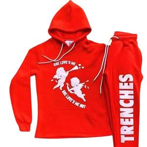 Conjunto Deportivo Personalizado de Invierno con Sudadera con Capucha y Pantalones Jogger, Estampado de Logotipo, OEM, Moda Urbana - Product Image 3