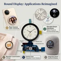 Pantalla OLED Circular Personalizada de 1.28''/3.26'', Legible Bajo la Luz Solar, Pantalla Redonda MIPI para Robots de Escritorio con IA y Solución HMI para GPS de Ciclismo