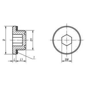 K0450 สกรูยึดเครื่องยนต์ M16x1.5 หัวหกเหลี่ยมไม่มีช่องระบายอากาศ เทอร์โมพลาสติกโพลีเอไมด์ 66 สีดำ - Product Image 2