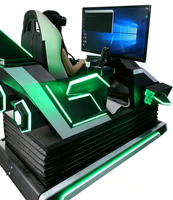 Simulateur de vol VR avec joystick et LED, plateforme dynamique multi-axes, machine d'arcade de réalité virtuelle commerciale