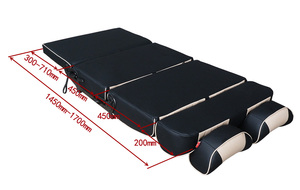 Siège pliant à trois positions pour camping-car V80 V90, longueur 1,86 mètre, dossier <span class=keywords><strong>pliable</strong></span>, cuir PVC imperméable - Product Image 4