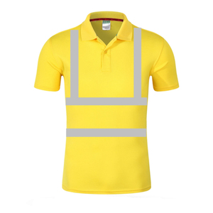 ชุดทำงานของผู้ชายเสื้อยืดโปโลสะท้อนแสงมองเห็นได้ชัดเจนเสื้อทำงานไฮวิสทนทานไซต์งานป้องกันการมองเห็นได้ชัดเจน - Product Image 1