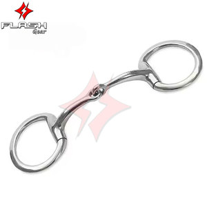 Haute qualité Korsteel fer articulé Eggbutt Snaffle Bit culottes en acier inoxydable Durable Western Dutch Gag Bit allemand argent - Product Image 6