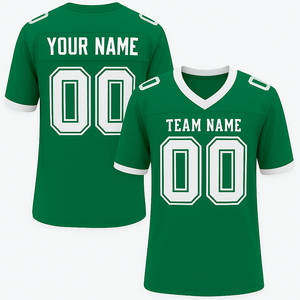 Maillots de football américain personnalisés imprimés par sublimation, ensemble à manches courtes, 100% polyester, maille respirante, extensible dans les quatre sens - Product Image 3