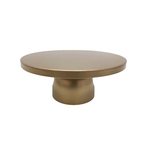New Arrival Single <b>Tier</b> Metal Round Shape <b>Cake</b> Stand Gold Finished for Birthday Event Party Display Stand Wholesale Bulk - Product Image 3
