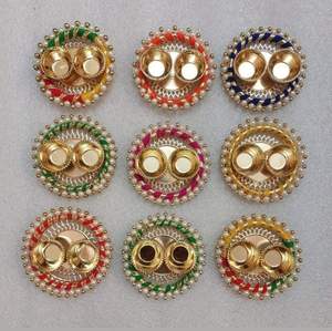 Plateau indien fait main pour Kumkum avec bâtonnets de Tilak, Roli Chawal, Pooja Thali, cadeau de retour pour Diwali, cadeau de mariage, cadeau de pendaison de crémaillère - Product Image 2