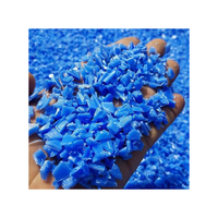 Lascas de Tambor Azules de HDPE 100% Reciclado de Alta Calidad, Ecológicas, de Alta Densidad y Bajo Contenido de Humedad, Suministradas a Granel