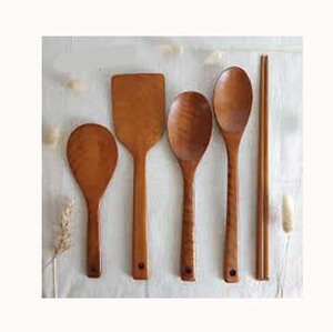Wooden Spoon Chopsticks With Simple Design Hanging Hole end Handle Spoon <b>Set</b> Cutlery <b>Sets</b> Wooden <b>Spatula</b> Ladle <b>Sets</b> - Product Image 1