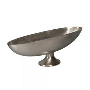 Venta caliente florero de Metal niquelado Pedestal cuenco de flores forma de barco cuenco de almacenamiento de flores en Base Ovalada para fiesta de boda - Product Image 6