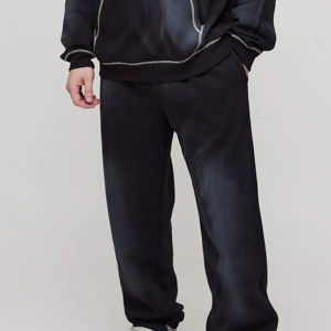 Street Wear Custom Logo Quality Tracksuits for Men Long Sleeve Hoodies and Sweat Pants Set Plus Size With Acid Wash Hoodie Set - Product Image 4