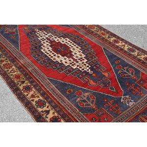 พรมตุรกีวินเทจคลาสสิกสีแดงสีฟ้า5.1 x 10.3ft ขนาดใหญ่วัสดุขนแกะนามธรรมสำหรับวัยรุ่นสี่เหลี่ยมผืนผ้าการออกแบบห้องโถง - Product Image 5