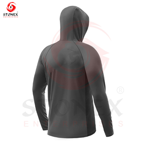 Sudadera con capucha de pesca de rendimiento de manga larga ligera de ropa de gran oferta Sudadera con capucha de bambú personalizada para hombres - Product Image 2