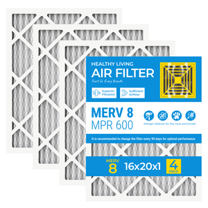 แผ่นกรองอากาศ SUIXINEYI ขนาด 16x20x1 นิ้ว MERV 8 รูปทรงสี่เหลี่ยมผืนผ้า สำหรับเครื่องปรับอากาศบ้าน เตาทำความร้อน และระบบ HVAC - Product Image 1