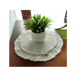 Hot Selling 2023 Round Macrame Decorative <b>Table</b> <b>Placemat</b> and <b>for</b> Dinning <b>Table</b> Pads & Mat Export From India - Product Image 6