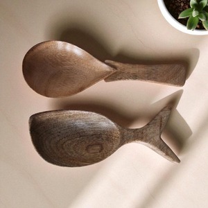 Cuchara de Cocina de Madera de Acacia Natural con Logotipo Personalizado, Desechable y Degradable para Cocinar - Product Image 1