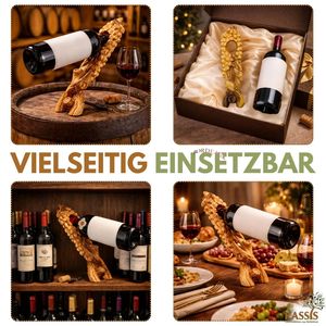 <b>Wine</b> bottle holder grapevine made of olive wood - Product Image 6