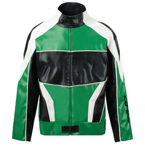 Design personnalisé Veste en cuir de course pour motocyclette en cuir PU de haute qualité Veste courte à broderie personnalisée - Product Image 3