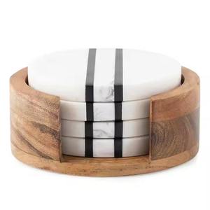 Sous-verres en pierre polie élégante, parfaits pour les tables basses, élégants et durables - Product Image 2
