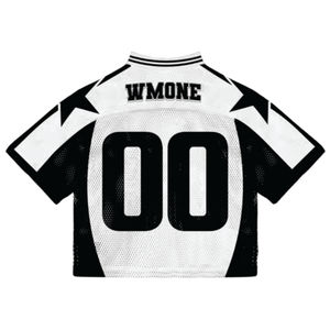 Custom Polyester Cropped Boxy Oversized Sublimation Screen Print Streetwear <b>Retro</b> American Football T-shirts Soccer Jerseys - Product Image 1