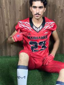 Recién llegado, uniforme de fútbol americano personalizado, aparejo de sarga de silicona Spandex, uniforme de fútbol personalizado sublimado OEM - Product Image 4