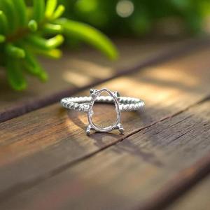 แหวนเงินแท้ 925 คุณภาพสูง ดีไซน์เกลียวแบบเปล่า สำหรับทำเครื่องประดับ DIY ขนาด 6x4 มม. ถึง 21x14 มม. ชิ้นส่วนกึ่งสำเร็จรูป - Product Image 1