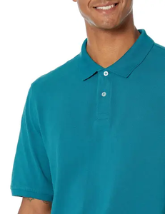 Polo de algodón de secado rápido de diseño impreso con logotipo personalizado OEM Polo de manga corta Jacquard para hombre - Product Image 4