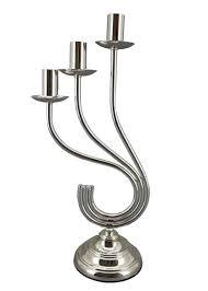 <b>Brass</b> candle <b>holder</b> Features a classic 3-arm design with a polished <b>brass</b> finish - Product Image 3
