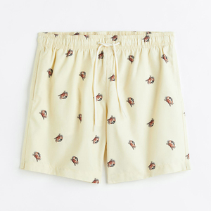 Pantalones cortos de natación estampados para hombre con estilo, ajuste cómodo, adecuados para entrenamiento en la playa de la piscina y actividades acuáticas - Product Image 5