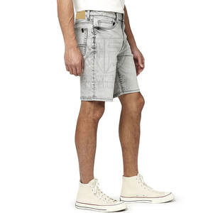 Shorts en jean pour homme 100 % coton, taille mi-haute, respirants, motif uni, fermeture éclair, séchage rapide, pour l'entraînement – Meilleur prix, haute qualité - Product Image 4