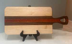 Tabla de cortar de madera de primer nivel Tabla de queso con cuchillo de acero inoxidable, hecha para chefs y anfitriones - Product Image 6