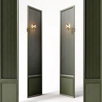 Nouveau clubhouse d'hôtel haut de gamme en acier inoxydable de style chinois avec partitionnement d'écran en verre artistique Hongqiong