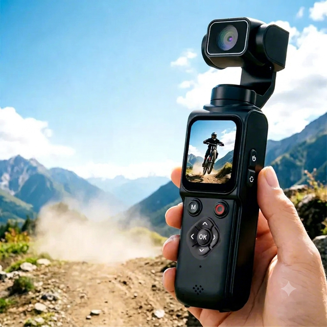 4K Wifi Pocket Vlogging Camera 330 Auto Rotatable Touch Screen Waterproof F1.8 Sports DV for Face Tracking